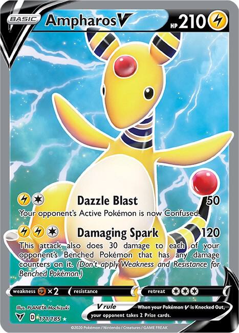 Ampharos V (Full Art) — Vivid Voltage