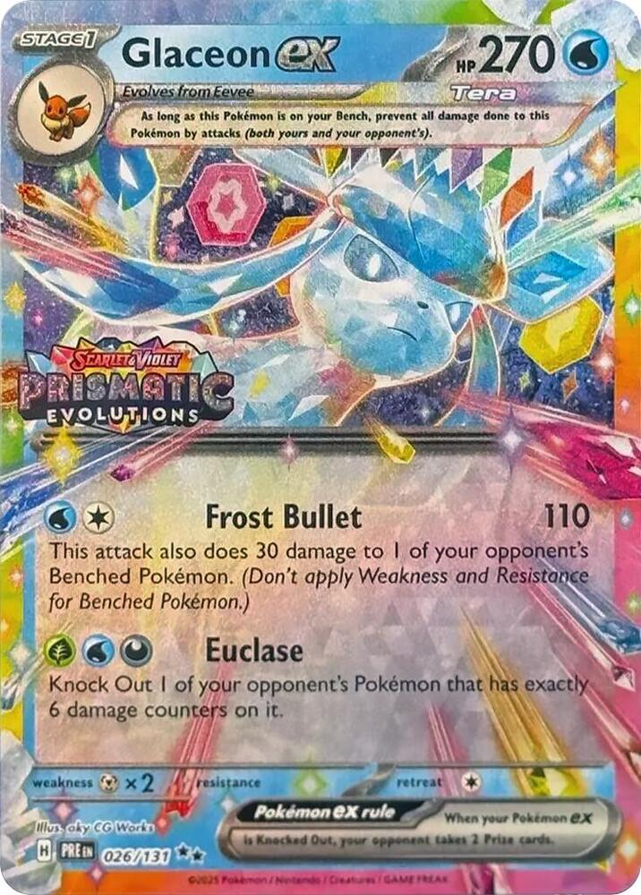Glaceon ex (Prismatic Evolutions Stamp) — Miscellaneous Cards & Products