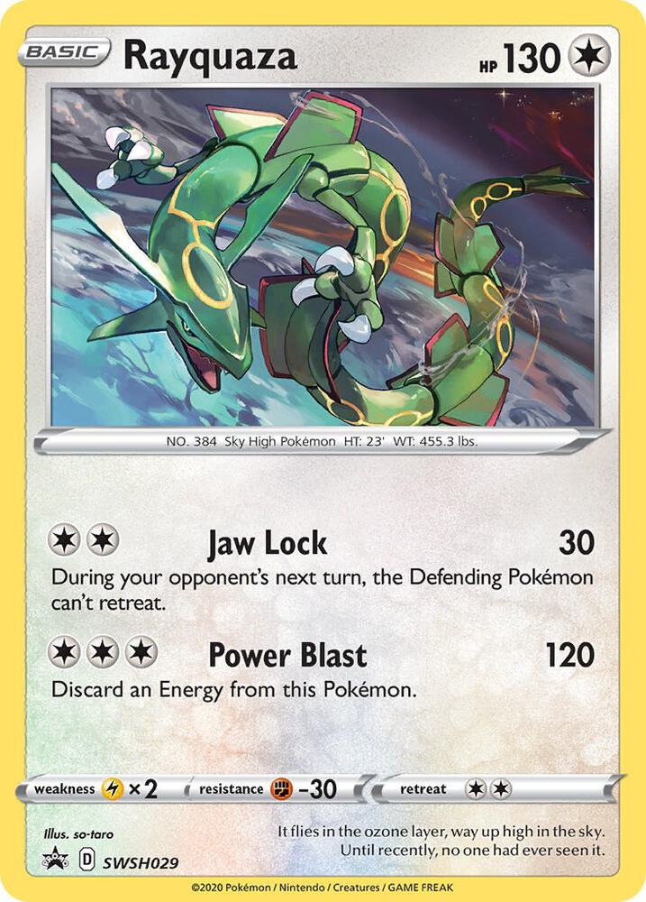 Rayquaza (Triple Blisters) — Sword & Shield Promo