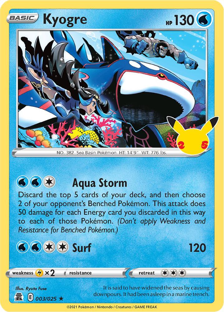 Kyogre — Celebrations