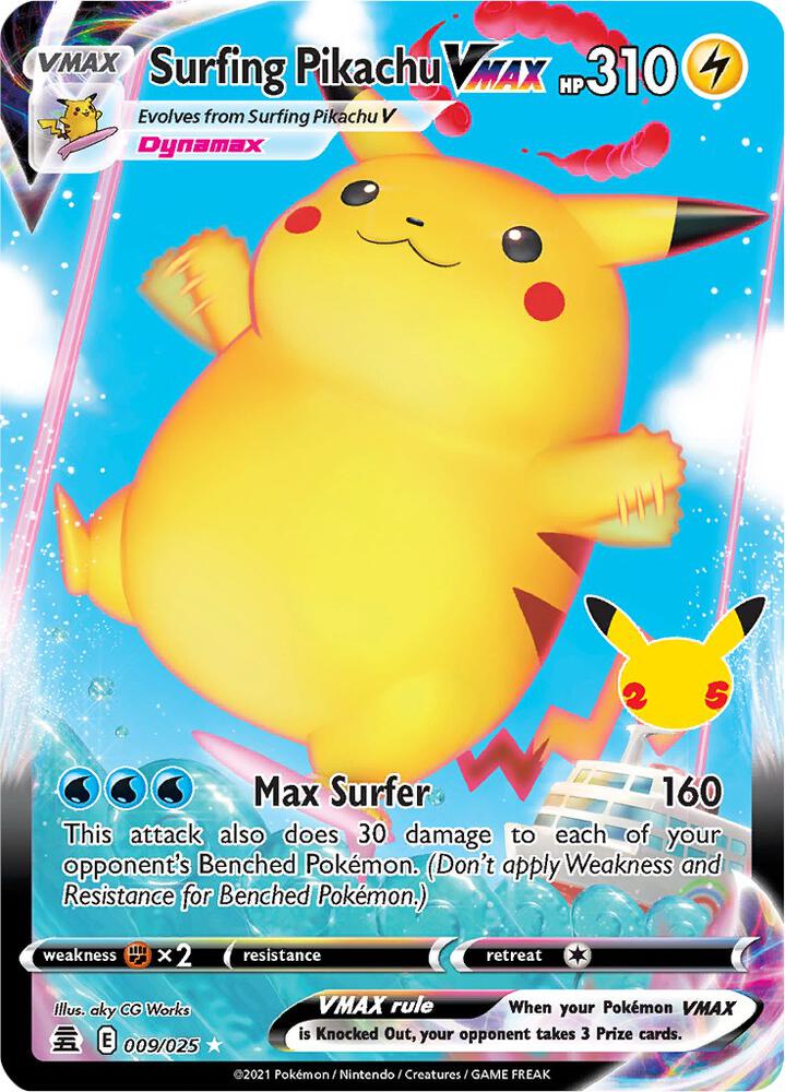 Surfing Pikachu VMAX — Celebrations