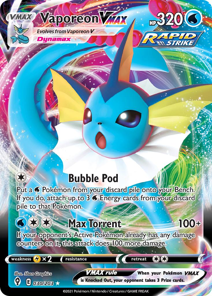 Vaporeon VMAX · Evolving Skies · 030/203