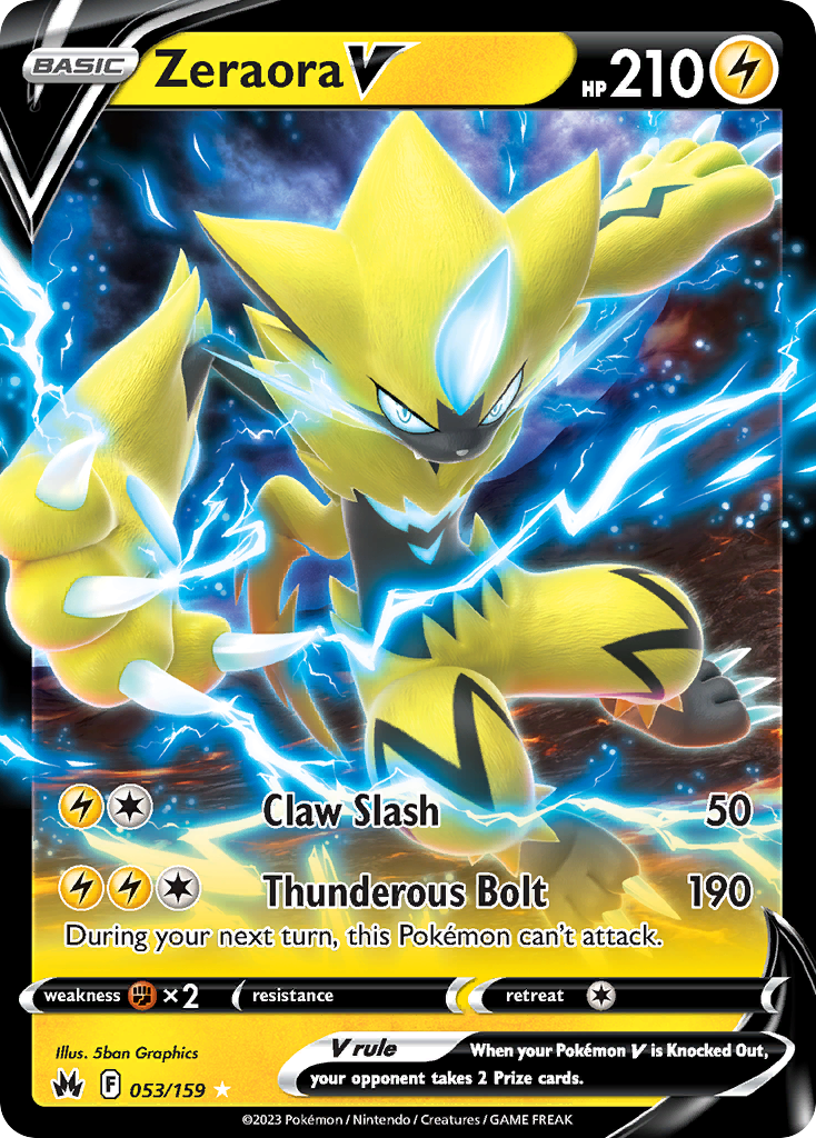 Zeraora V · Crown Zenith · 053/159