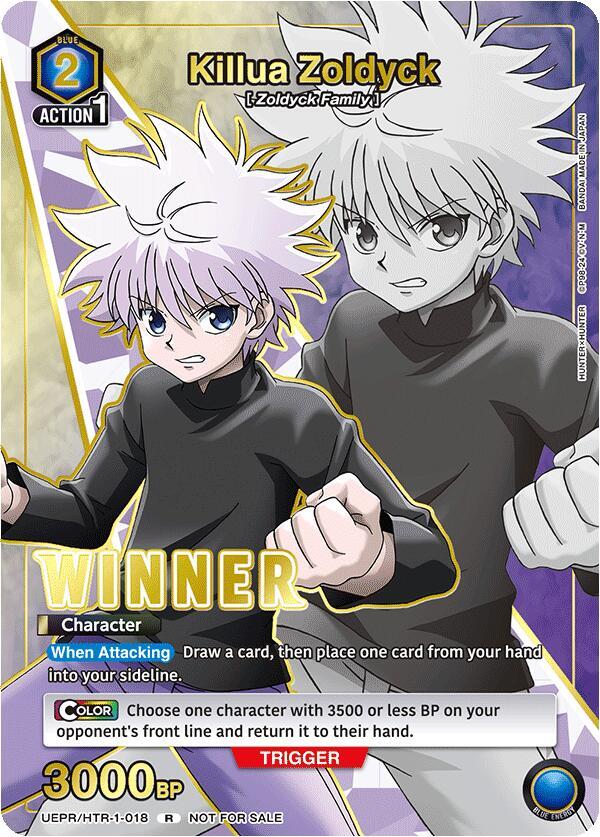 Killua Zoldyck (018) (Winner) — Union Arena Promotion Cards
