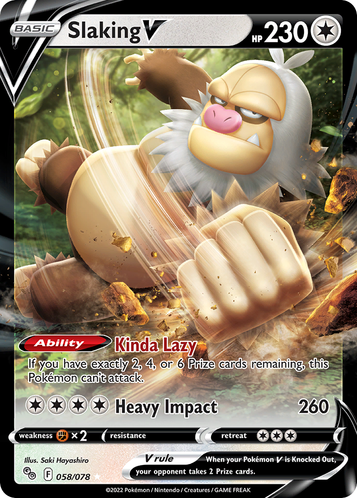 Slaking V · Pokemon Go · 058/078